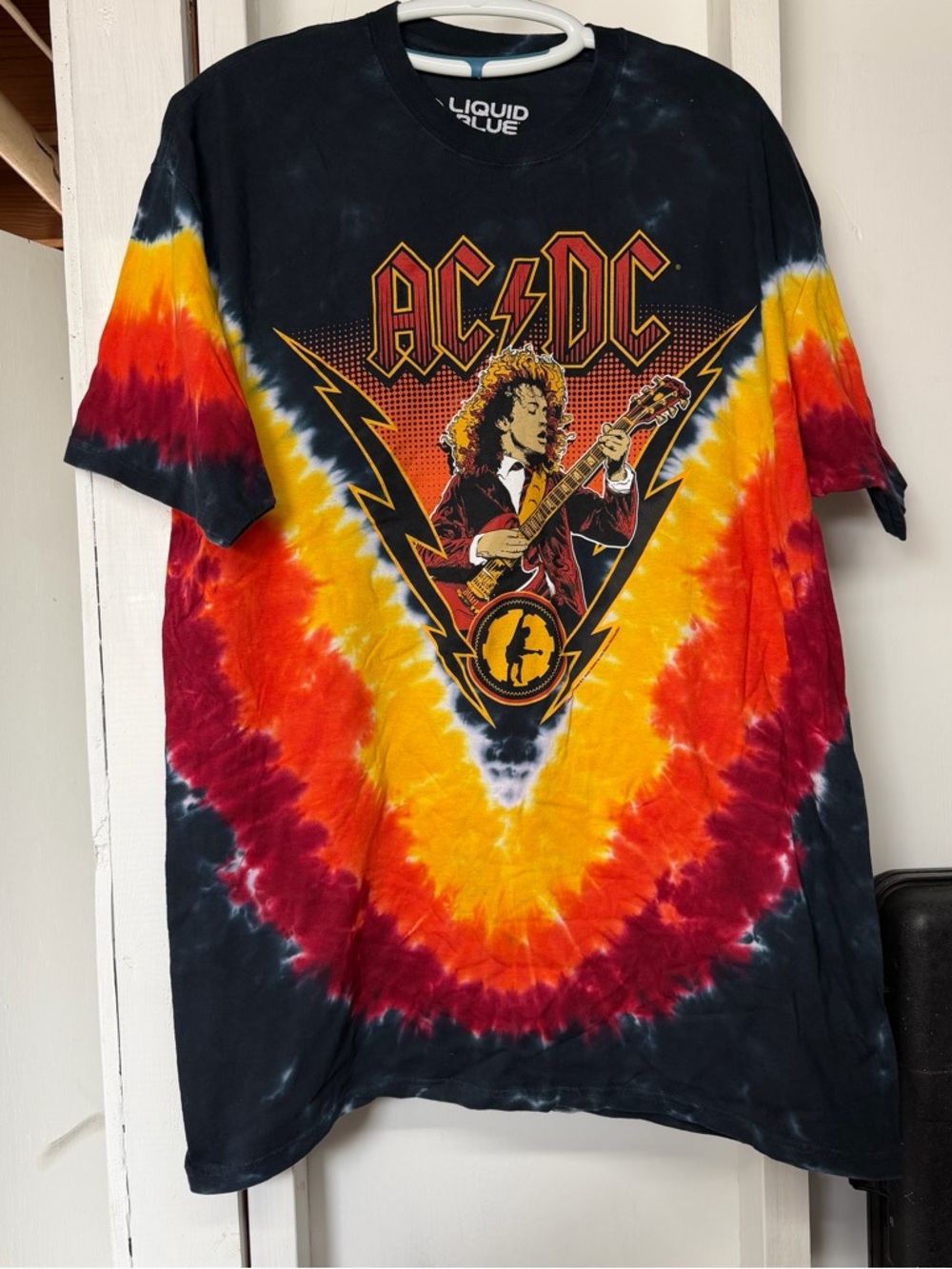 Liquid Blue AC/DC Angus Lightning Tie-Dye Shirt Size 2XL